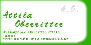 attila oberritter business card